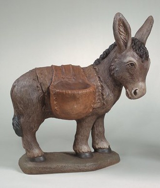 Donkey and Packs Sculpture Planter Garden Decor